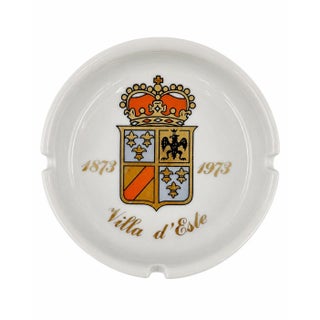 Vintage Villa d'Este Hotel Lake Como Italy Richard Ginori Porcelain Ashtray For Sale
