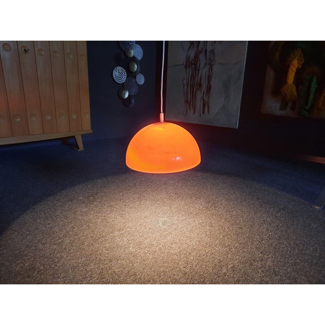 Space Age Orange Plastic Lamp, 1970s For Sale - Image 11 of 12