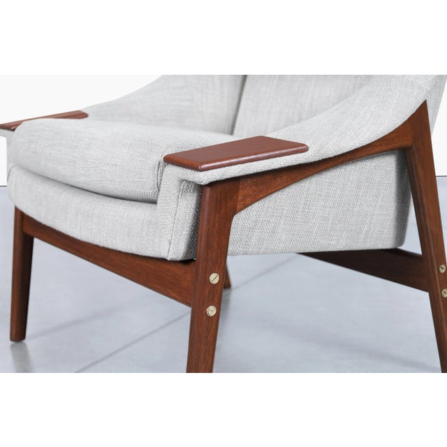 DUX Scandinavian Modern Walnut Armchair Attributed to Folke Ohlsson for Dux For Sale - Image 4 of 12