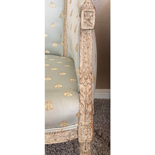 Late 19th Century Louis XVI Carved Bergere Chair For Sale - Image 11 of 12