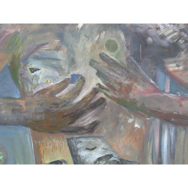 Wood Figurative Abstract Oil Painting by Warren Fischer For Sale - Image 7 of 8