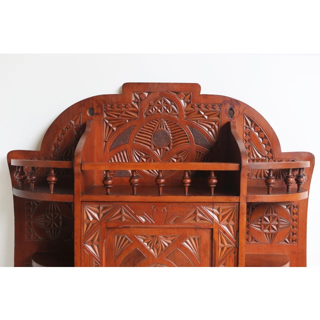 Introducing this stunning chip carved wall cabinet! Handcrafted with a traditional Dutch chip carving technique, this...