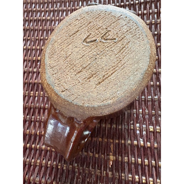 Vintage 1960's Ugly Face Stoneware Mug For Sale - Image 4 of 6