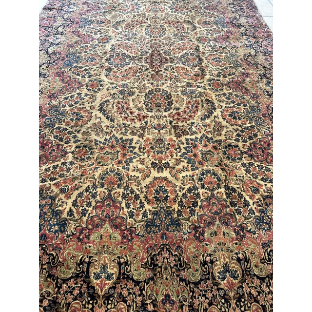 1940's Vintage Lavar Kerman Rug-9'9" X 16' For Sale - Image 11 of 11