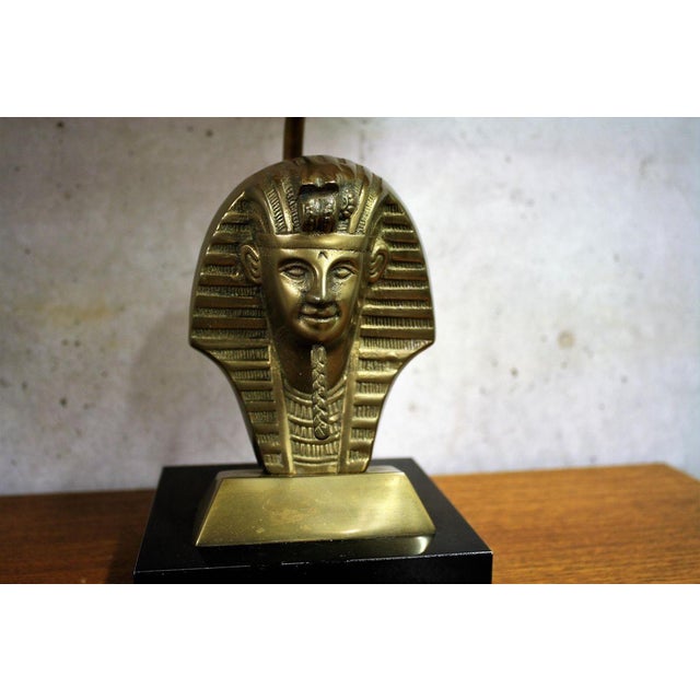 Metal Hollywood Regency Belgian Pharaoh Table Lamp, 1970s For Sale - Image 7 of 9