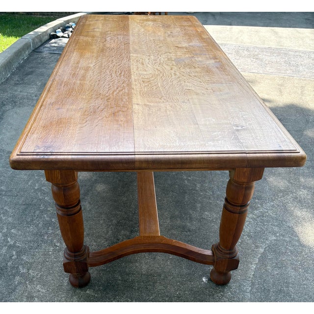 French Country Farm Dining Table For Sale - Image 9 of 12