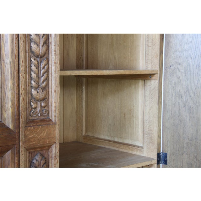 Vintage Danish Brutalist Cabinet in Oak, 1890s For Sale - Image 14 of 17