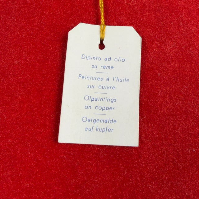 Unknown, Miniature Landscapes, 1950s, Oil on Copper, Framed, Set of 2 For Sale - Image 9 of 12