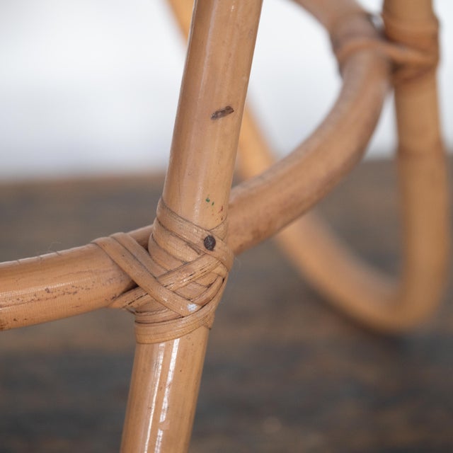 Italian Bamboo Stool, 1950s For Sale - Image 12 of 13