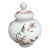 1970s Italian Opaque White Birds and Floral Vase With Lid For Sale