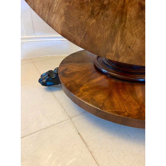 Victorian Circular Flared Mahogany Dining Table, 1850s For Sale - Image 11 of 14