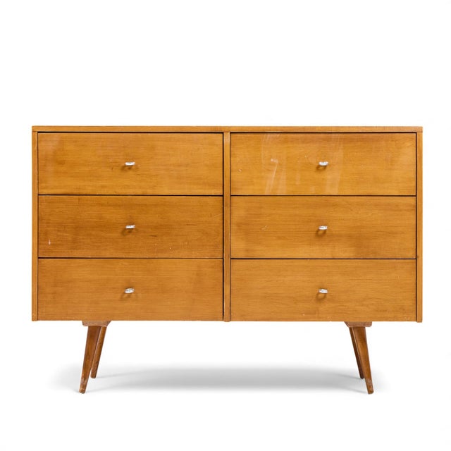 Wood Paul McCobb for Planner Group Mid Century 6 Drawer Lowboy Dresser - Pair For Sale - Image 7 of 17