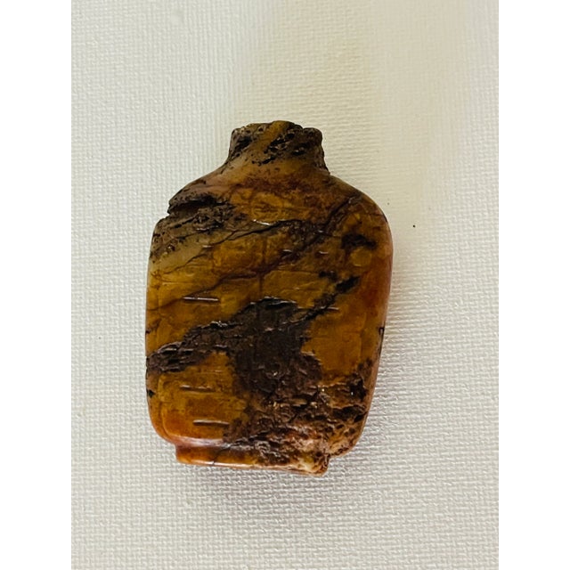 Chinese Antique Chinese Rusted Jade Carved Perfume Bottle For Sale - Image 3 of 3