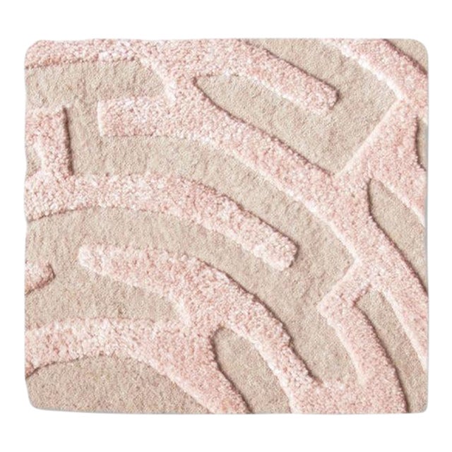 Contemporary Sample Amiens Maze Rug, Peony Pink, 12x12 For Sale - Image 3 of 4