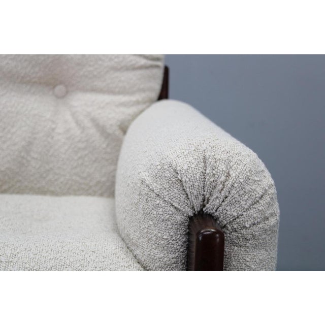 Mid-Century Bouclé Armchair, Czechoslovakia, 1970s For Sale - Image 10 of 17