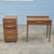 1950s Raymond Loewy for Mengel MCM Petite Oak Desk Vanity Console Table For Sale - Image 14 of 15