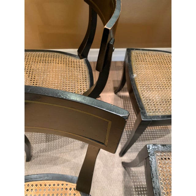 Vintage Cane Seat Side Chairs- Set of 6 For Sale - Image 12 of 13