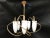 Gold Fancy Metal Chandelier with Glass Shades by Volta For Sale - Image 8 of 12