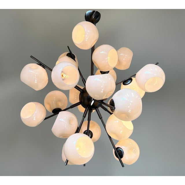 21st Century Crema Sputnik Chandelier by Fabio LTD For Sale - Image 6 of 7