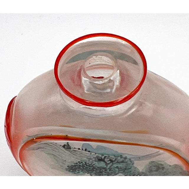 Wood Set of Two Vintage Inside Painted Snuff Bottles For Sale - Image 7 of 12