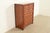 Thomasville Thomasville Mid-Century Modern Hollywood Regency Campaign Walnut Highboy Dresser, 1970s For Sale - Image 4 of 17