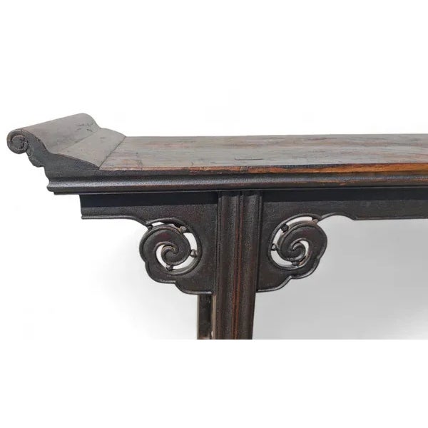 Wood Late 18th Century Antique Chinese Altar Console Table For Sale - Image 7 of 10