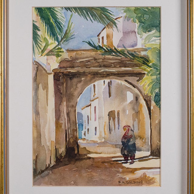 Vintage Watercolour Painting, Turkey, English School, Art, Picture, Fa Dolding For Sale - Image 4 of 9