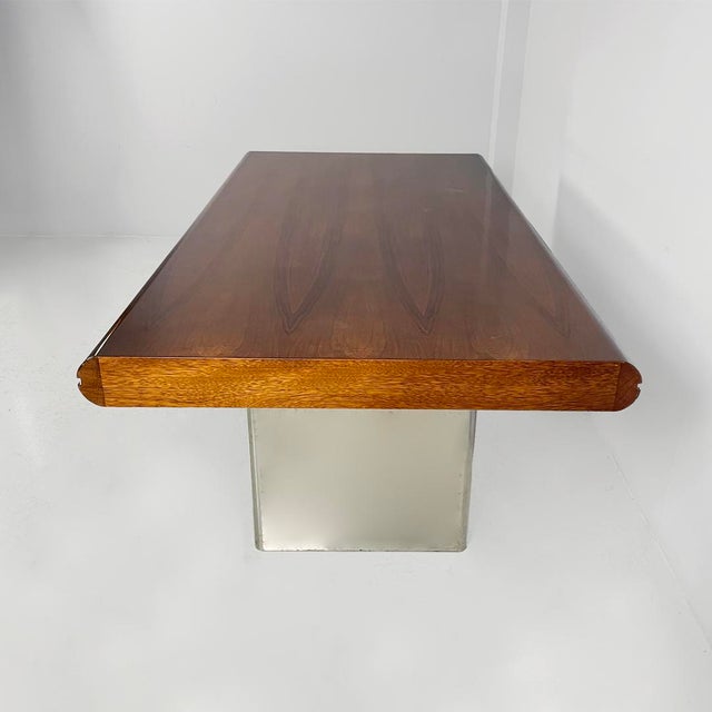 Italian Modern Wooden and Metal Desk by Hans Von Klier for Skipper, 1970s For Sale - Image 3 of 14