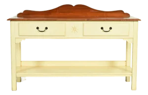Ethan Allen American Colonial Cream Lacquered Maple Sideboard Buffet Server or Console Table