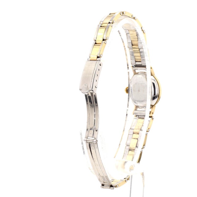 Metal Vintage Rolex Precision 2-Tone Manual Wind Flex Stretch Bracelet Ladies Watch For Sale - Image 7 of 12