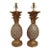 1960's Vintage Italian Gilt Terracotta Pineapple Lamps-Pair For Sale - Image 9 of 9
