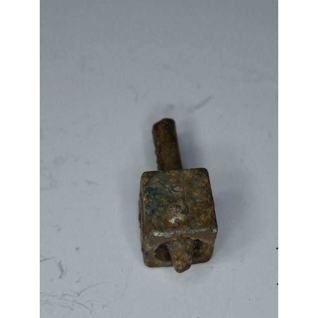 Antique Lead Dreidels Excavated From Uman, Ukraine - Late 19th/Early 20th Century Jewish Hanukkah Artifacts For Sale - Image 9 of 18