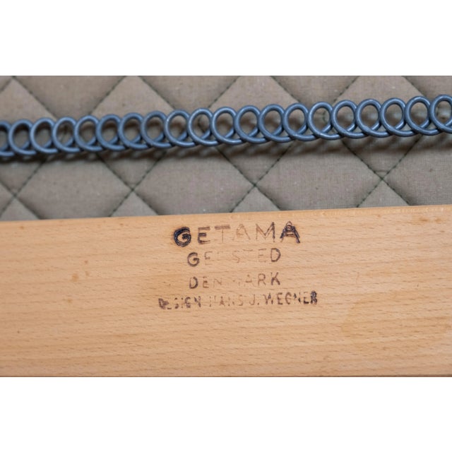 Oak and Red Wool Easy Chair by Hans J. Wegner for Getama, 1960s For Sale - Image 12 of 13