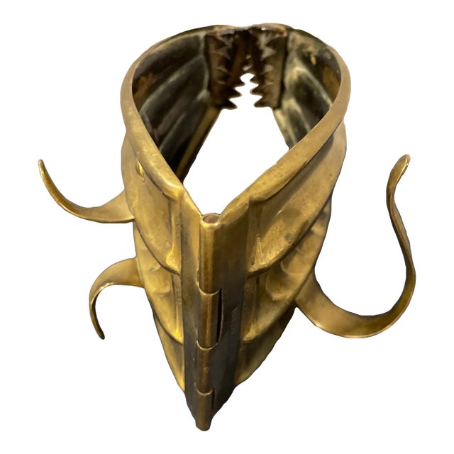 Antique Late 19th Century Brass Coal Tongs For Sale