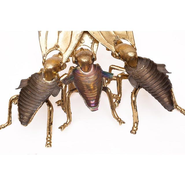 Ornamental & Decorative Materials Gold Leaf Gilded Fly Ashtrays, 1930s, Set of 3 For Sale - Image 7 of 9
