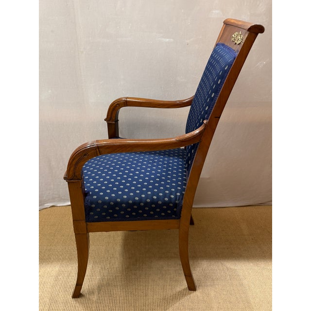 Antique Biedermeier Chair in Mahogany with Brass, 1800 For Sale - Image 5 of 9