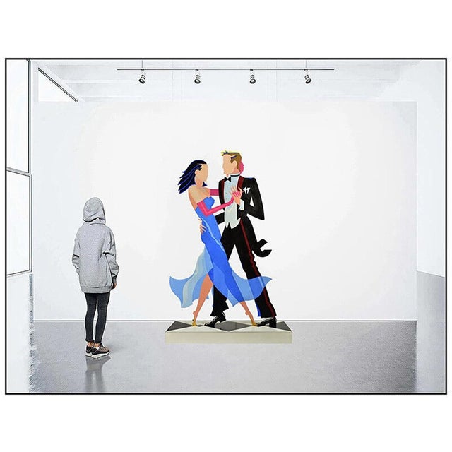 The artwork here, "Let's Dance", is a remarkable depiction of a man and women engaging in an elegance dance, saturated...