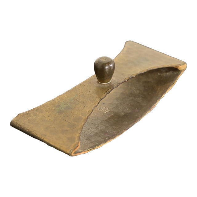 Roycroft Arts & Crafts Brass Finished Hammered Copper Rocker Blotter For Sale