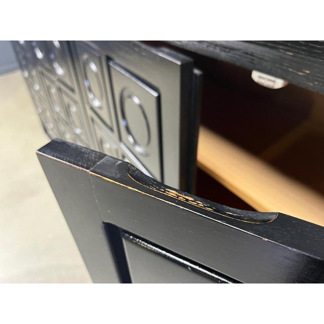 Brutalist Black Credenza, 1970s For Sale - Image 10 of 14