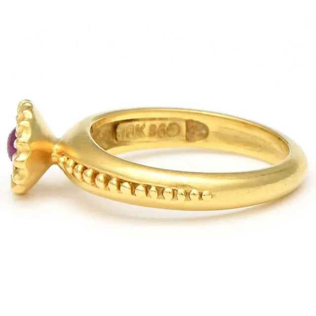 Contemporary 18ky Rubellite Tourmaline Ring, Size 5.5 by SeidenGang For Sale - Image 3 of 5