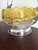 Victorian Antique Victorian Hobbs Amber Glass Bride's Basket in Silverplate Stand For Sale - Image 3 of 5