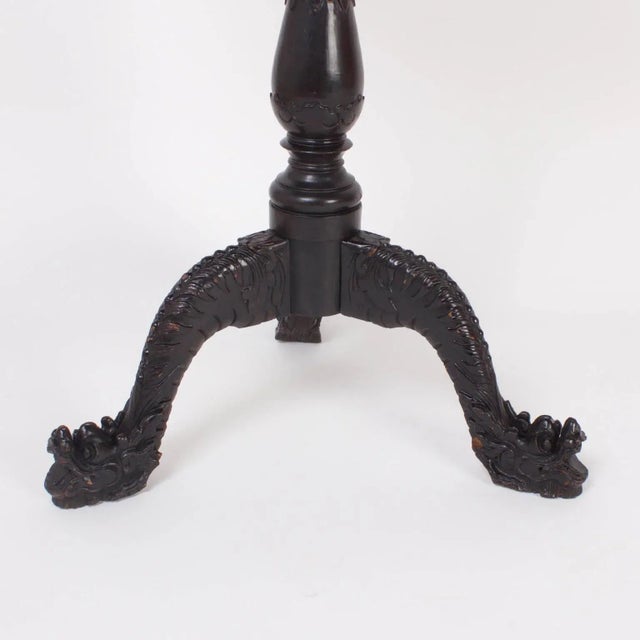 Wood Antique Chinese Carved Rosewood Table or Candle Stand For Sale - Image 7 of 8