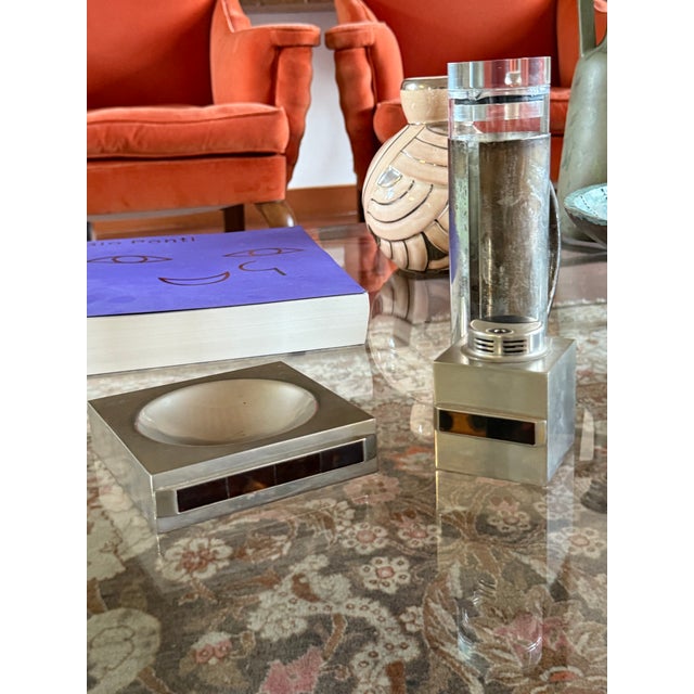 Table Top Smoking Set, Ashtray and Table Lighter, Italy 1970 For Sale - Image 9 of 9