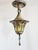 Antique 1930's metal and amber glass lantern made by the Lincoln Lighting company of Detroit, Michigan. The storybook Art...