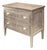 Mid 20th Century Hand-Embossed White Metal-Clad Two-Drawer Chest For Sale