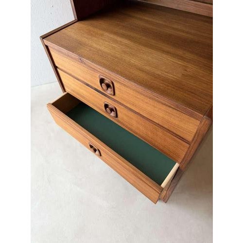 Vintage Teak Wall Cabinet with Display Case, 1960s For Sale - Image 3 of 16