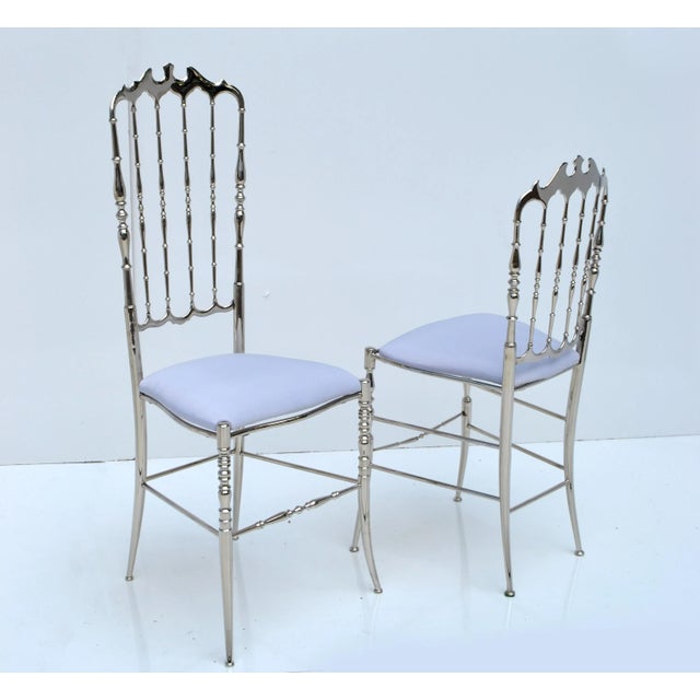 Silver Maison Baccarat Crystal Room Restaurant Style Nickel Plated Dining Chair Set 10 For Sale - Image 8 of 13