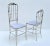 Silver Maison Baccarat Crystal Room Restaurant Style Nickel Plated Dining Chair Set 10 For Sale - Image 8 of 13
