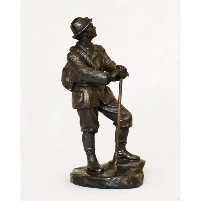 Art Deco Metal Wandersmann Figurine, 1923 For Sale - Image 6 of 9