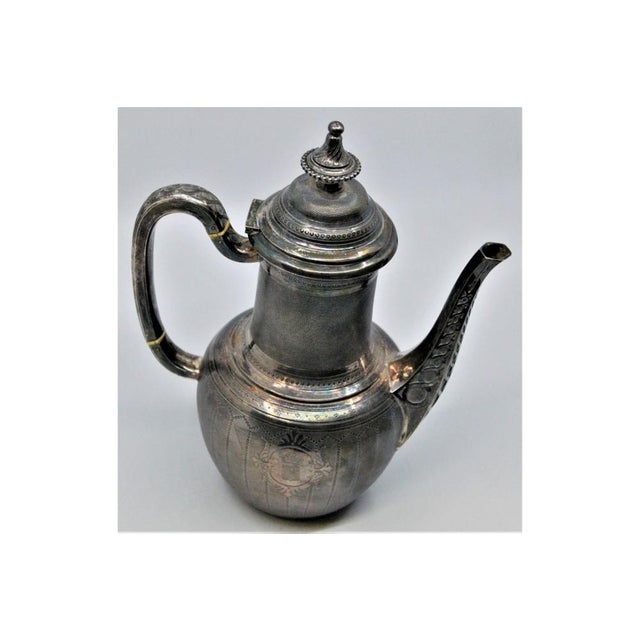 Fluted Silver Teapot with Royal Insignia For Sale - Image 6 of 10